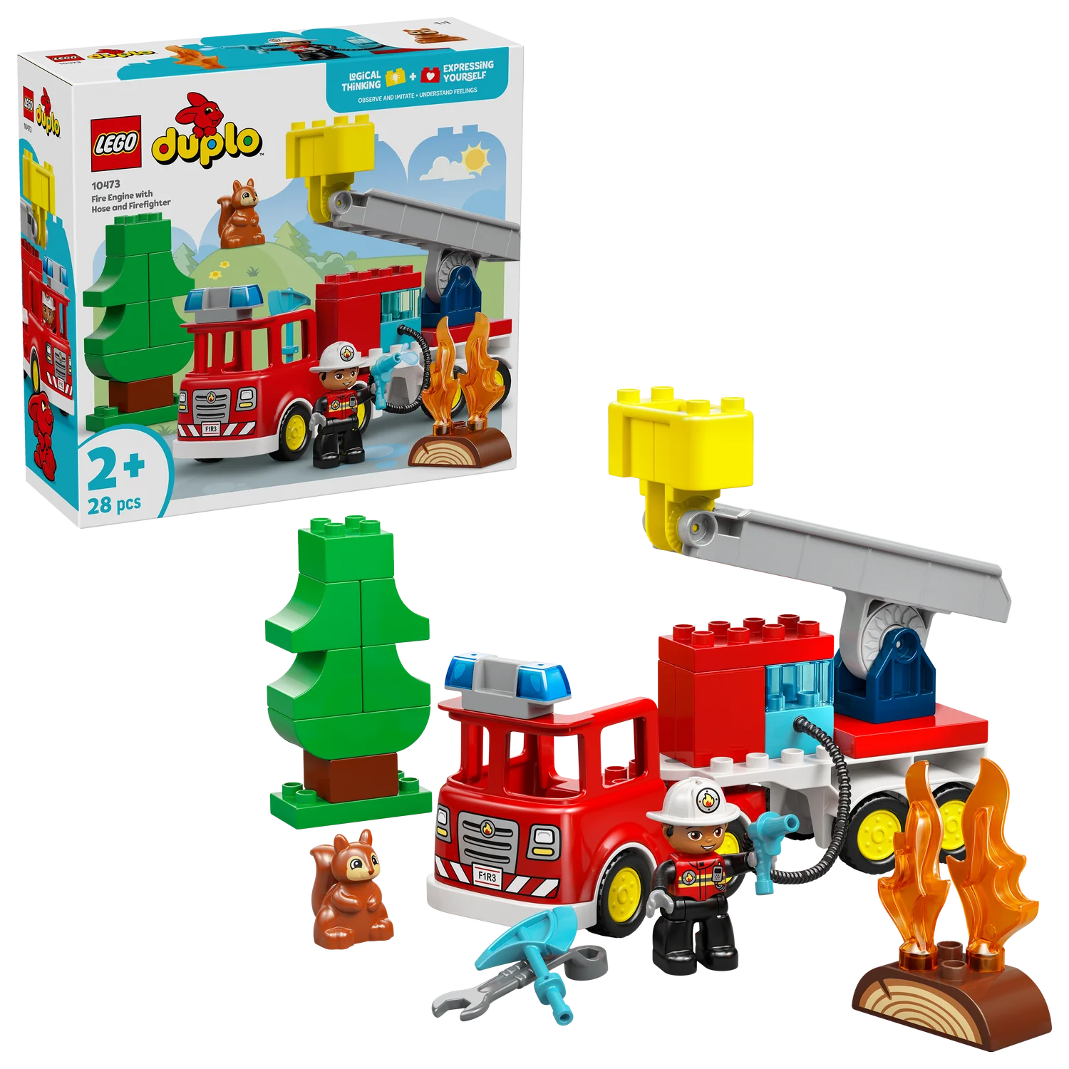 LEGO® DUPLO® Town Fire Truck with Hose and Firefighter