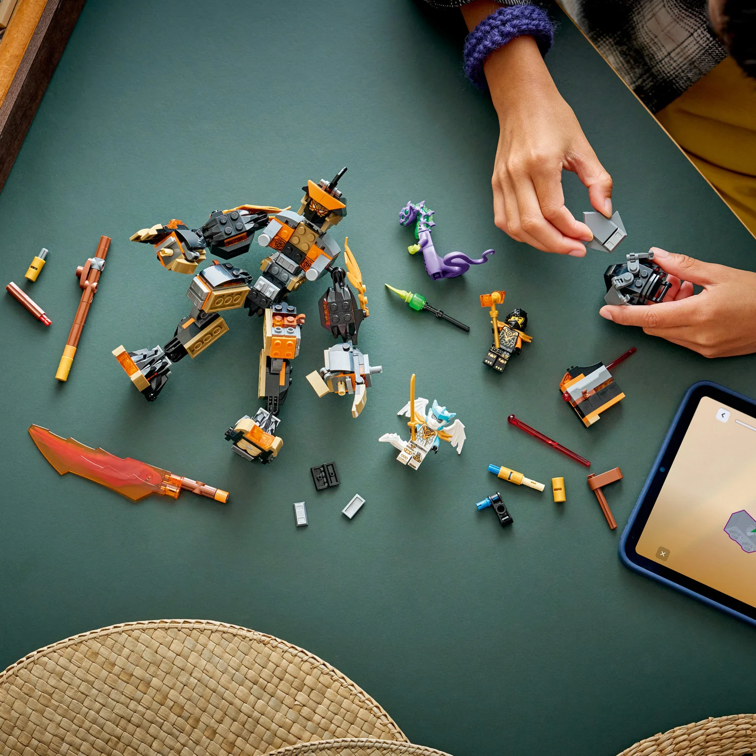 LEGO® NINJAGO® Cole’s Mission Mech & Dragon Zane