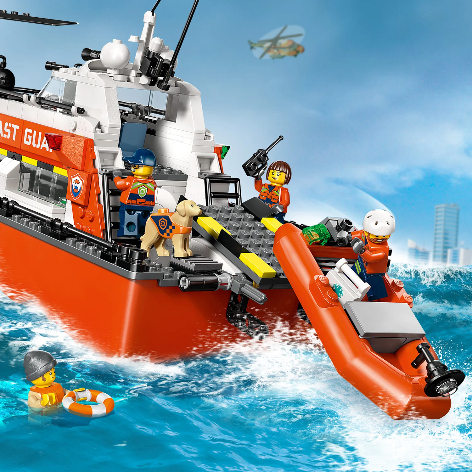 LEGO® City Coast Guard Rescue Boat & Helicopter