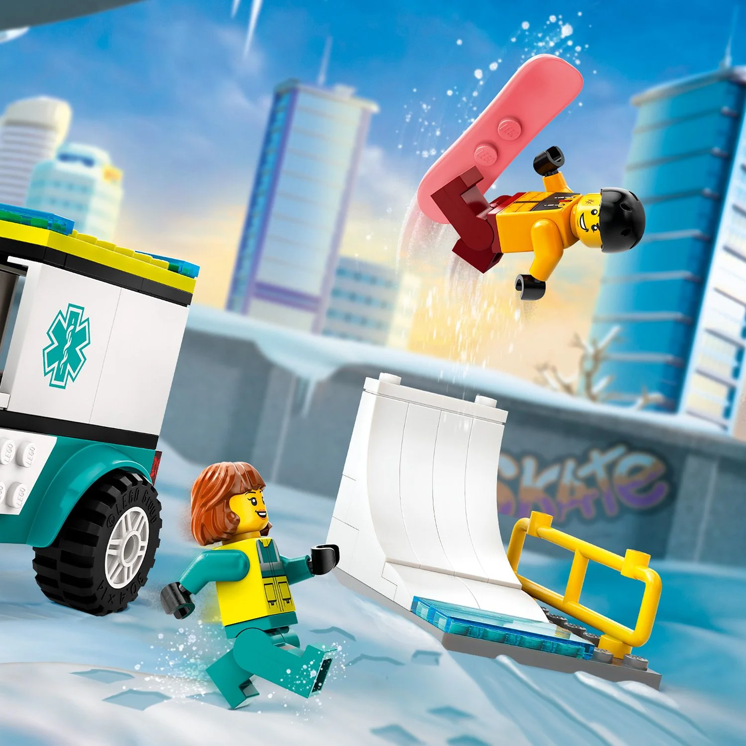 LEGO® City Emergency Ambulance and Snowboarder