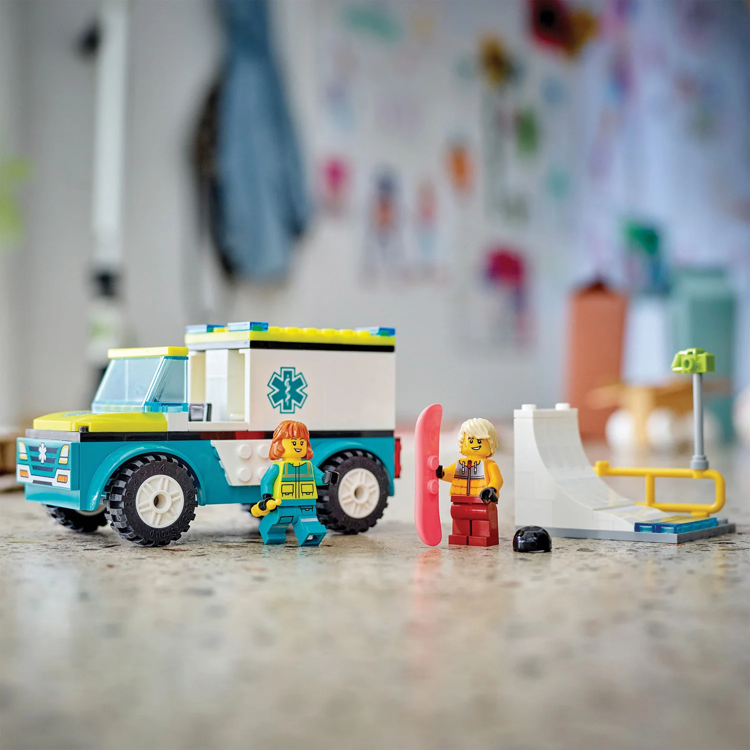 LEGO® City Emergency Ambulance and Snowboarder