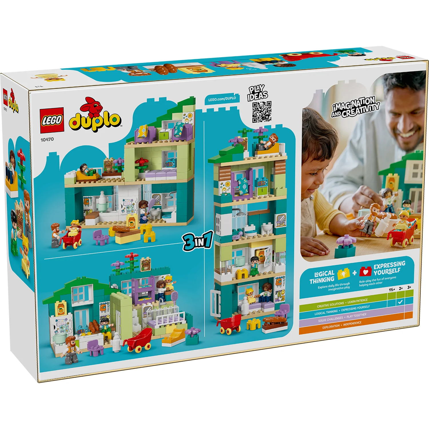 LEGO® DUPLO® Town 3-in-1 Modern Family House with Figures