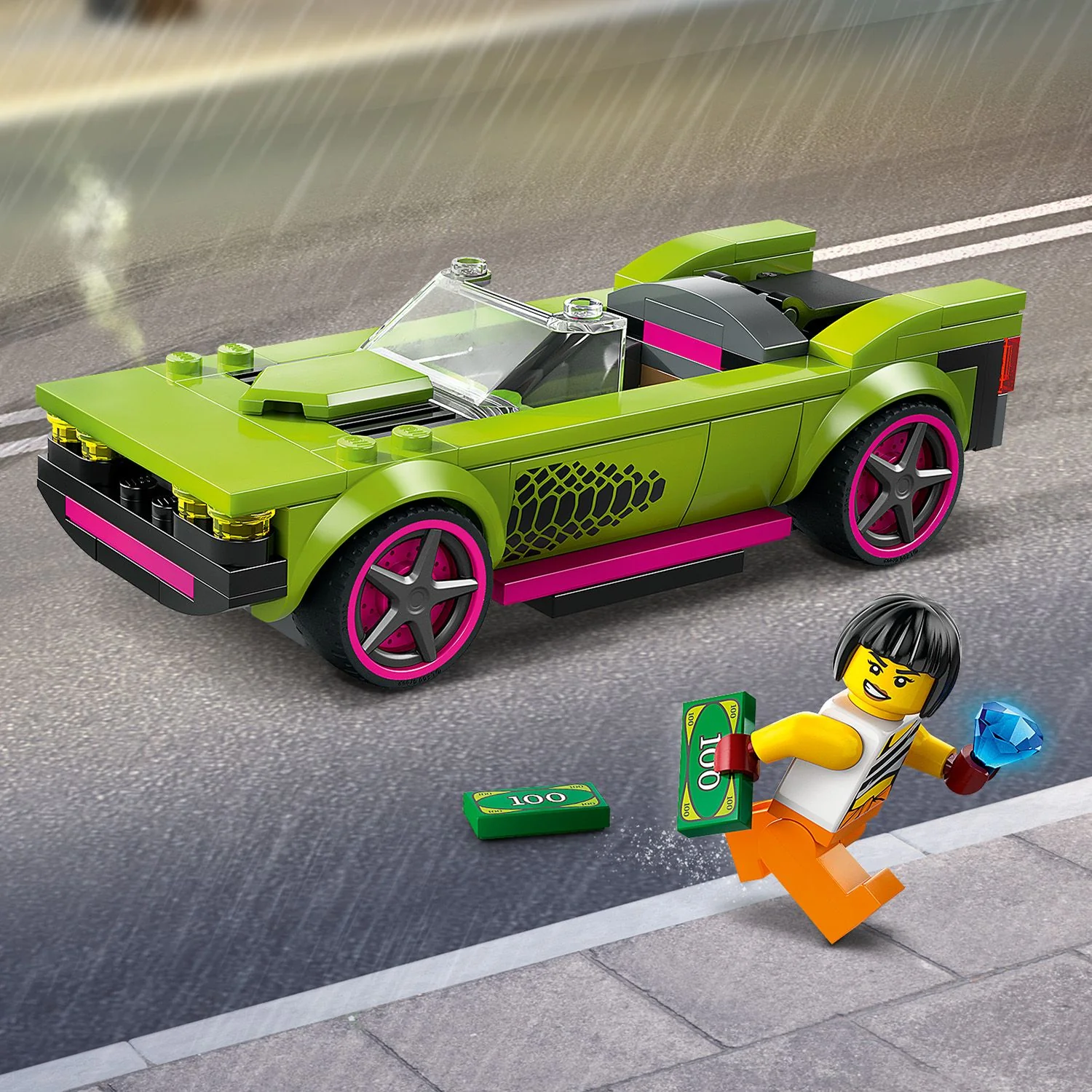 LEGO® City Police Car and Muscle Car Chase