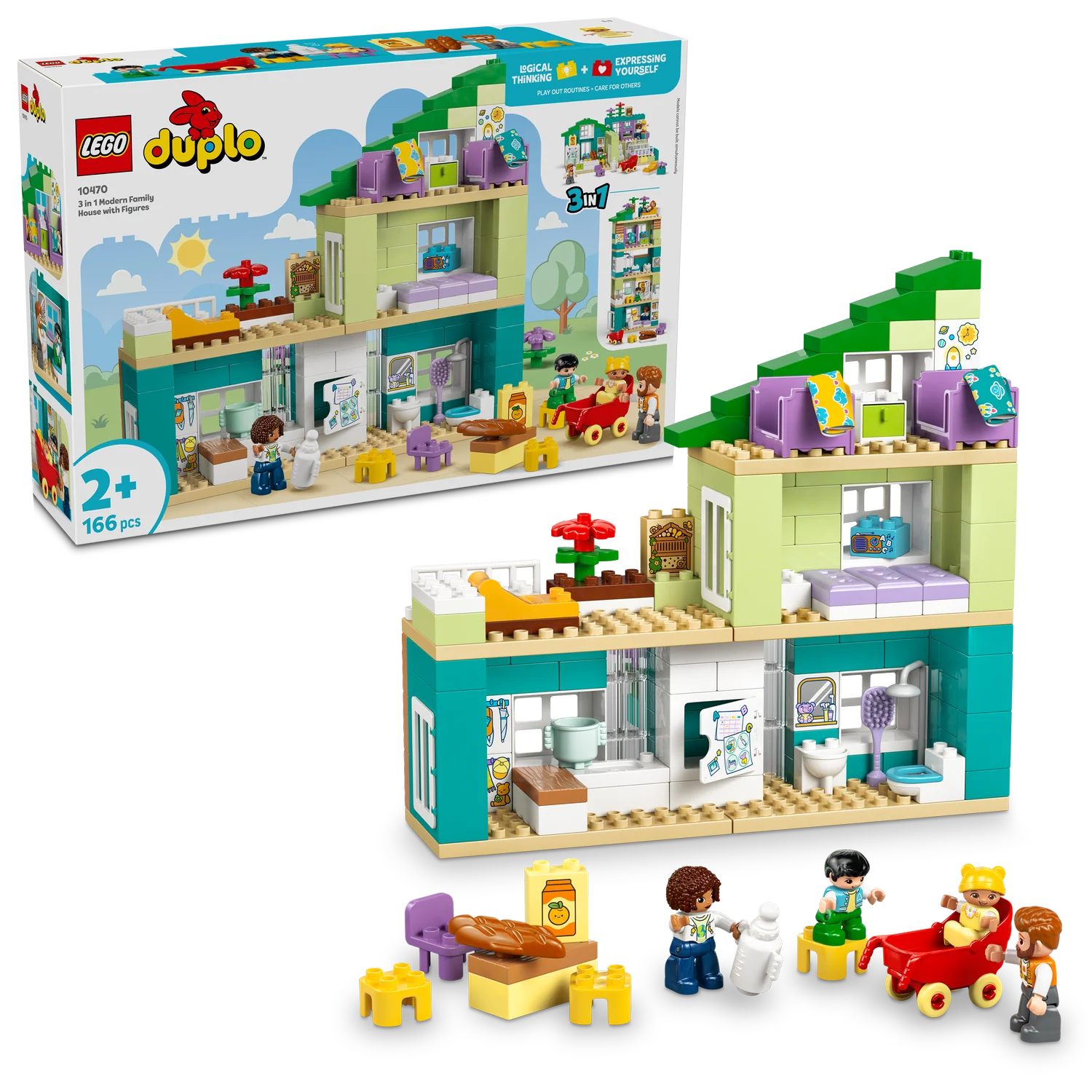 LEGO® DUPLO® Town 3-in-1 Modern Family House with Figures