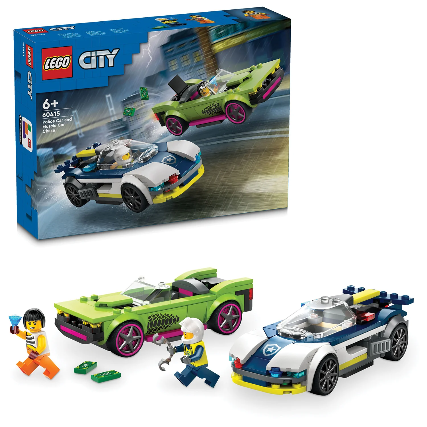 LEGO® City Police Car and Muscle Car Chase