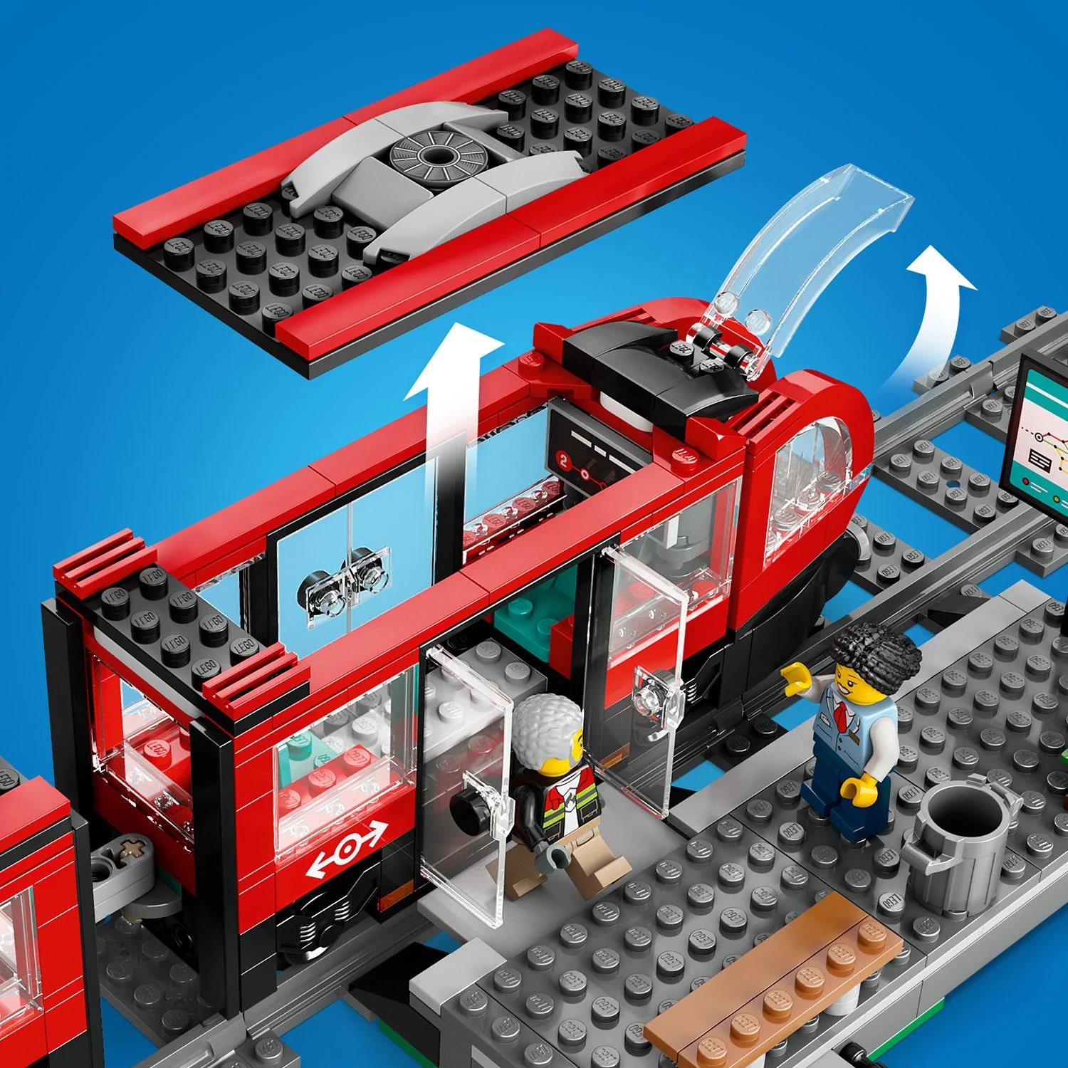 LEGO® City Downtown Tram and Station
