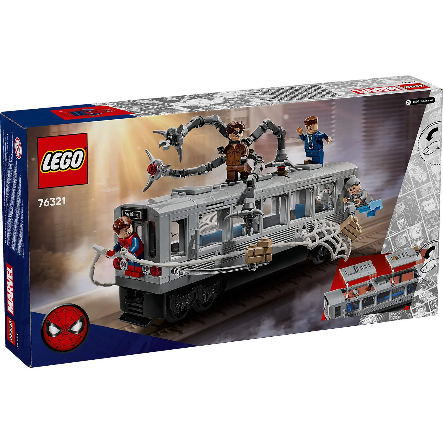 LEGO® Marvel Spider-Man vs. Doc Ock Subway Train Scene