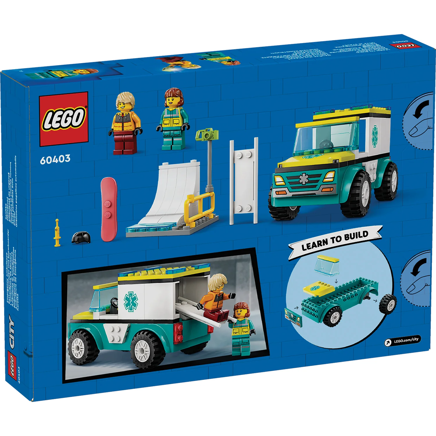 LEGO® City Emergency Ambulance and Snowboarder