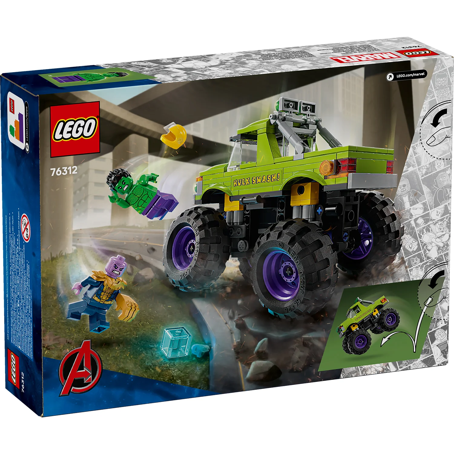 LEGO® Marvel The Hulk Truck vs. Thanos