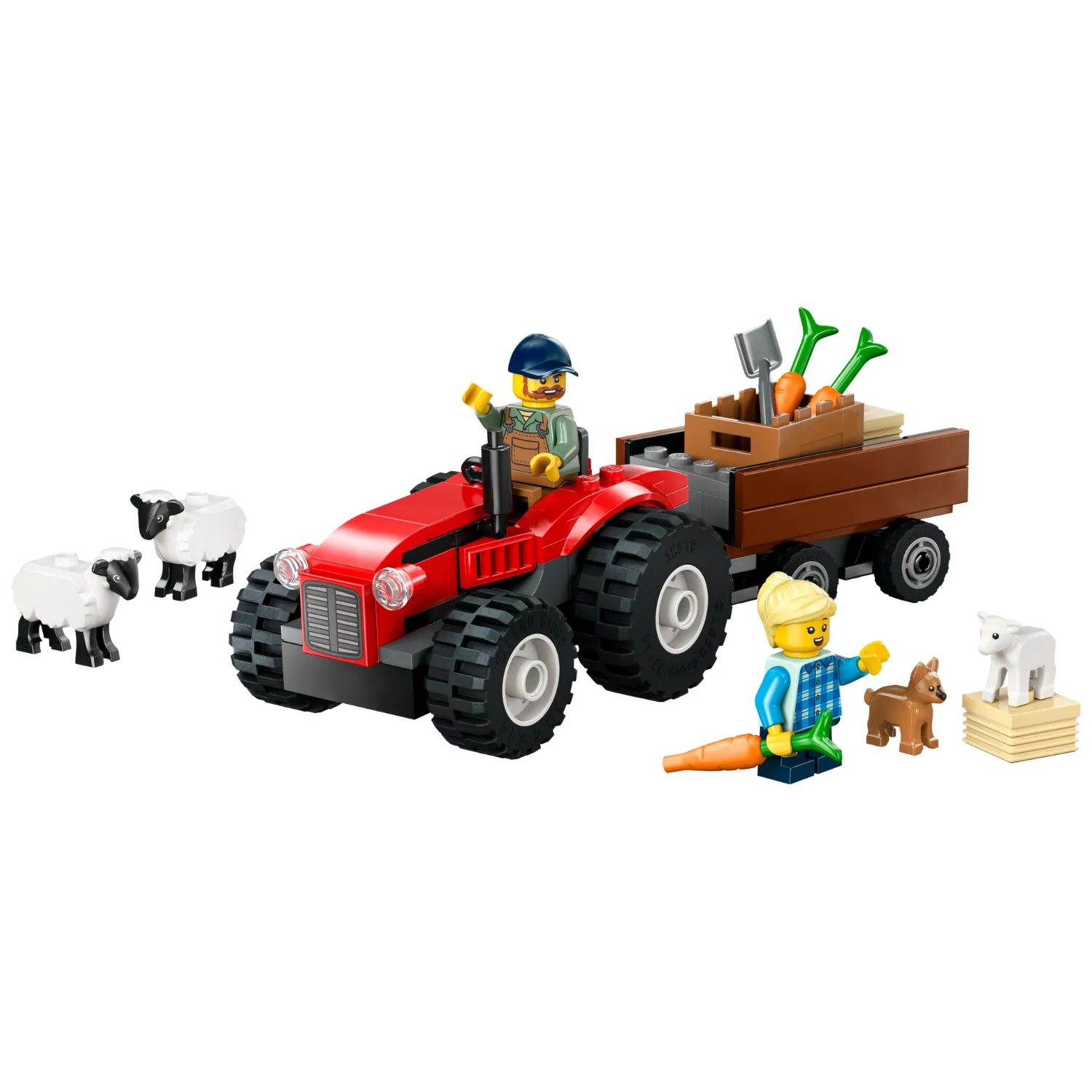 LEGO® City Red Farm Tractor with Trailer & Sheep